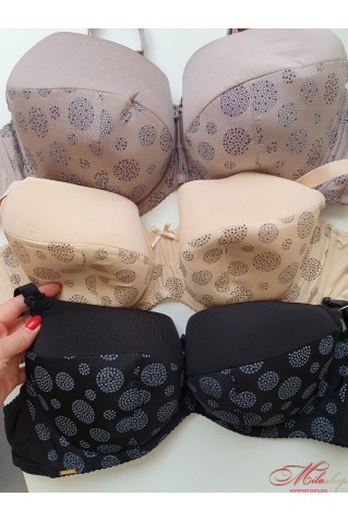 Гладкий бюстгальтер на тонкому поролоні Lanny Mode 11566 100Д пудра